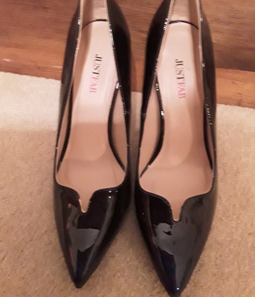 Ceely slate blue Just Fab heels 7.5 - Picture 2 of 8